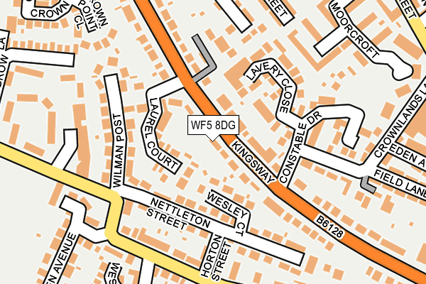 WF5 8DG map - OS OpenMap – Local (Ordnance Survey)