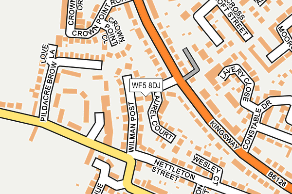 WF5 8DJ map - OS OpenMap – Local (Ordnance Survey)
