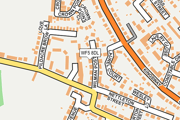 WF5 8DL map - OS OpenMap – Local (Ordnance Survey)