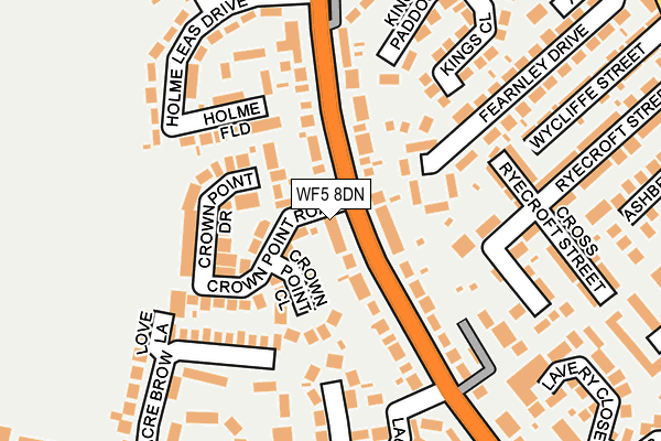 WF5 8DN map - OS OpenMap – Local (Ordnance Survey)