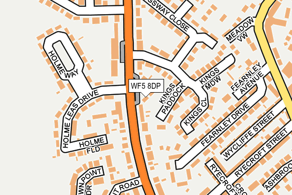 WF5 8DP map - OS OpenMap – Local (Ordnance Survey)