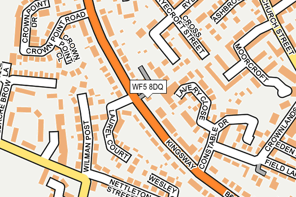 WF5 8DQ map - OS OpenMap – Local (Ordnance Survey)
