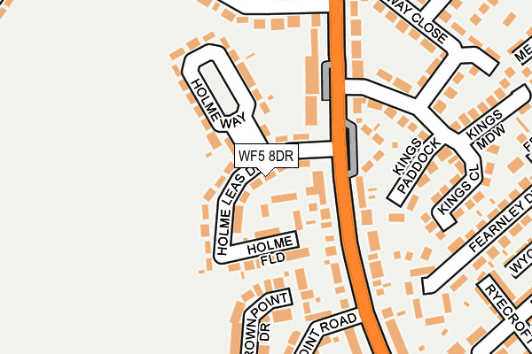 WF5 8DR map - OS OpenMap – Local (Ordnance Survey)
