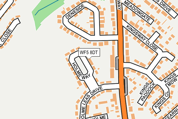 WF5 8DT map - OS OpenMap – Local (Ordnance Survey)