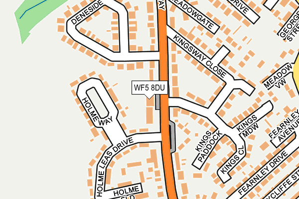 WF5 8DU map - OS OpenMap – Local (Ordnance Survey)