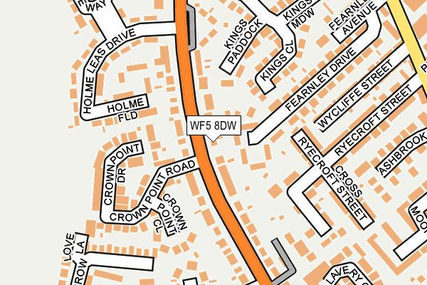 WF5 8DW map - OS OpenMap – Local (Ordnance Survey)