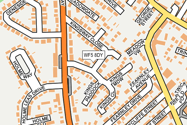 WF5 8DY map - OS OpenMap – Local (Ordnance Survey)