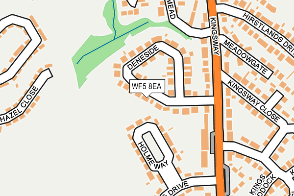 WF5 8EA map - OS OpenMap – Local (Ordnance Survey)