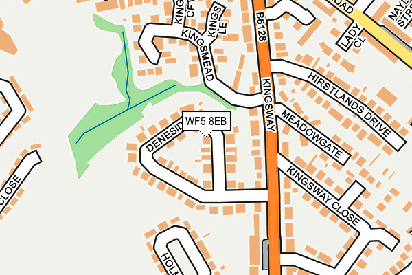 WF5 8EB map - OS OpenMap – Local (Ordnance Survey)