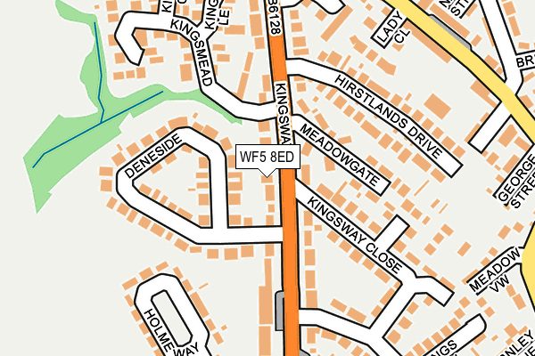 WF5 8ED map - OS OpenMap – Local (Ordnance Survey)