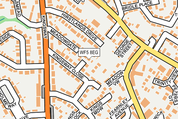 WF5 8EG map - OS OpenMap – Local (Ordnance Survey)