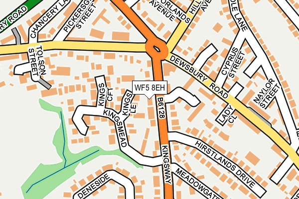 WF5 8EH map - OS OpenMap – Local (Ordnance Survey)