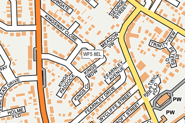 WF5 8EL map - OS OpenMap – Local (Ordnance Survey)