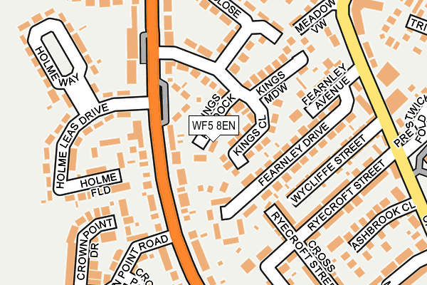 WF5 8EN map - OS OpenMap – Local (Ordnance Survey)