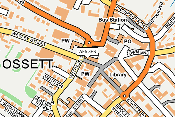 WF5 8ER map - OS OpenMap – Local (Ordnance Survey)