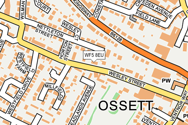 WF5 8EU map - OS OpenMap – Local (Ordnance Survey)