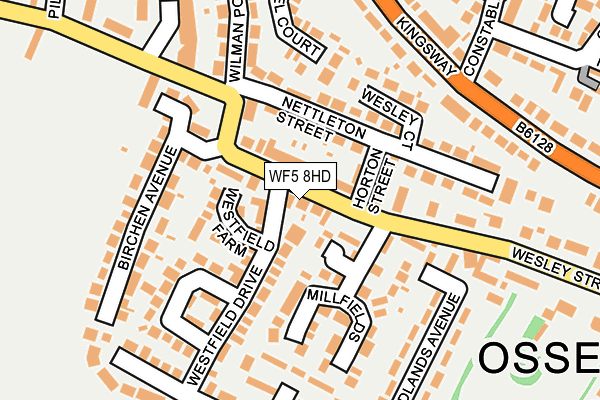 WF5 8HD map - OS OpenMap – Local (Ordnance Survey)