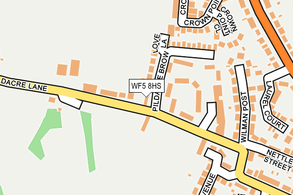 WF5 8HS map - OS OpenMap – Local (Ordnance Survey)