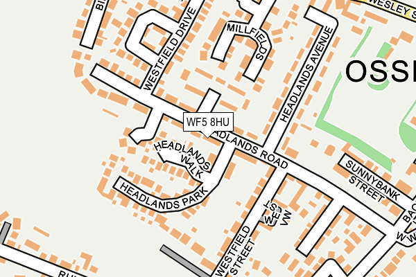 WF5 8HU map - OS OpenMap – Local (Ordnance Survey)