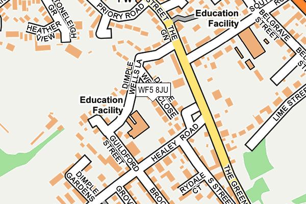 WF5 8JU map - OS OpenMap – Local (Ordnance Survey)