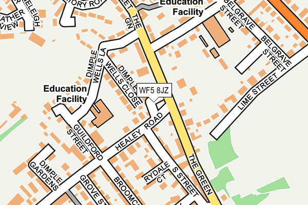 WF5 8JZ map - OS OpenMap – Local (Ordnance Survey)