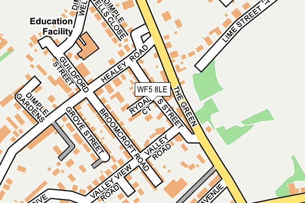 WF5 8LE map - OS OpenMap – Local (Ordnance Survey)