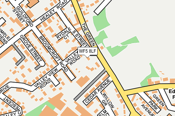 WF5 8LF map - OS OpenMap – Local (Ordnance Survey)