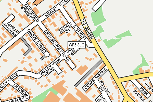 WF5 8LG map - OS OpenMap – Local (Ordnance Survey)