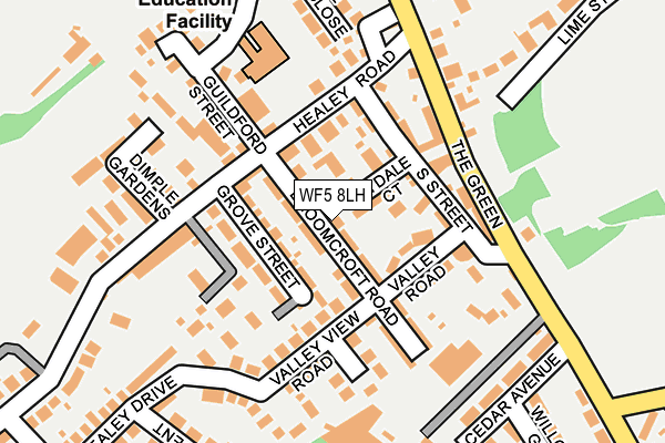 WF5 8LH map - OS OpenMap – Local (Ordnance Survey)