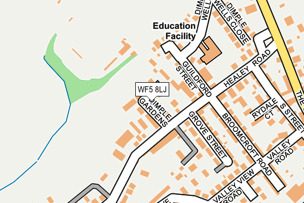 WF5 8LJ map - OS OpenMap – Local (Ordnance Survey)