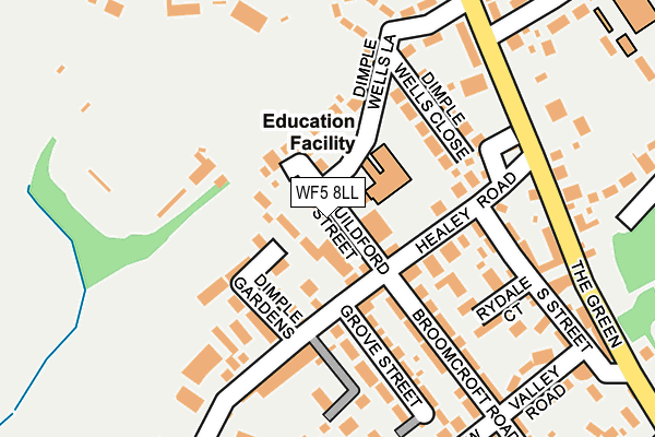 WF5 8LL map - OS OpenMap – Local (Ordnance Survey)