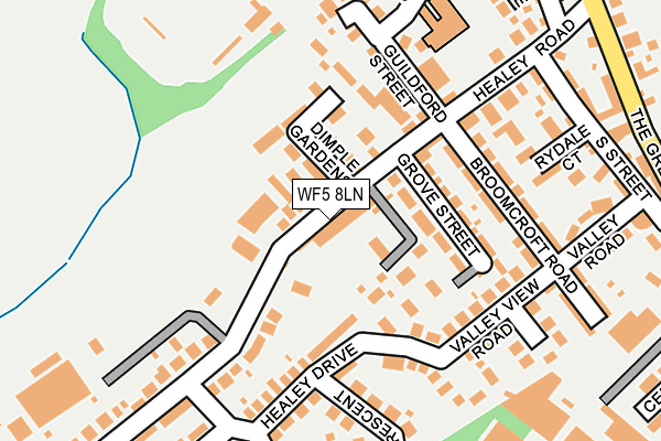WF5 8LN map - OS OpenMap – Local (Ordnance Survey)