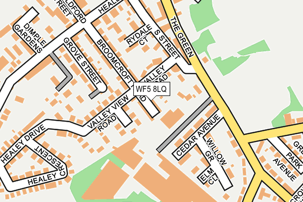 WF5 8LQ map - OS OpenMap – Local (Ordnance Survey)