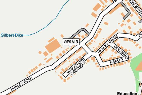 WF5 8LR map - OS OpenMap – Local (Ordnance Survey)