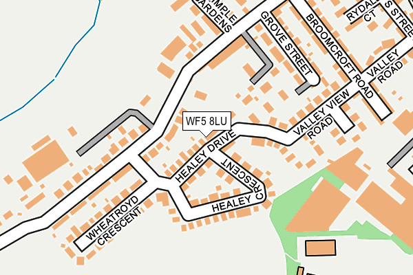 WF5 8LU map - OS OpenMap – Local (Ordnance Survey)