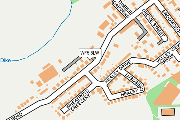 WF5 8LW map - OS OpenMap – Local (Ordnance Survey)