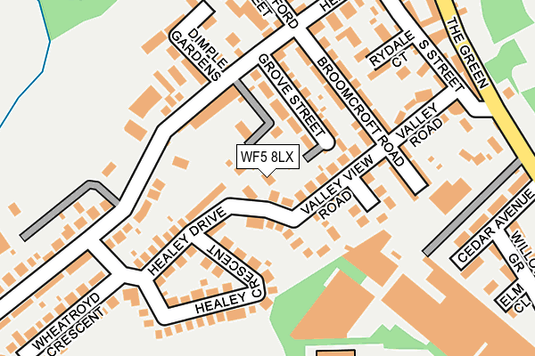 WF5 8LX map - OS OpenMap – Local (Ordnance Survey)