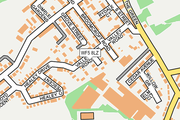 WF5 8LZ map - OS OpenMap – Local (Ordnance Survey)