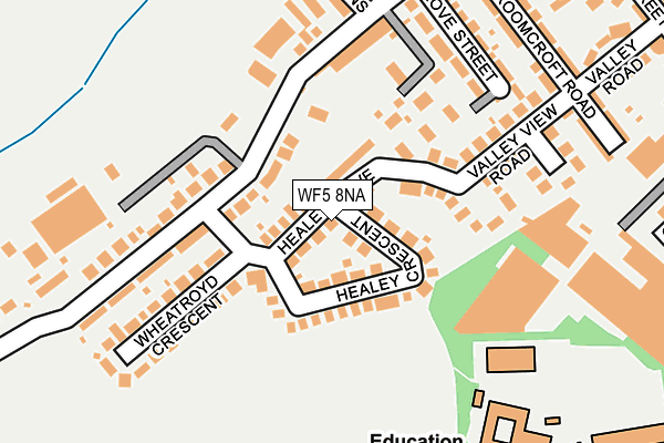 WF5 8NA map - OS OpenMap – Local (Ordnance Survey)