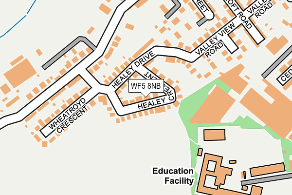 WF5 8NB map - OS OpenMap – Local (Ordnance Survey)