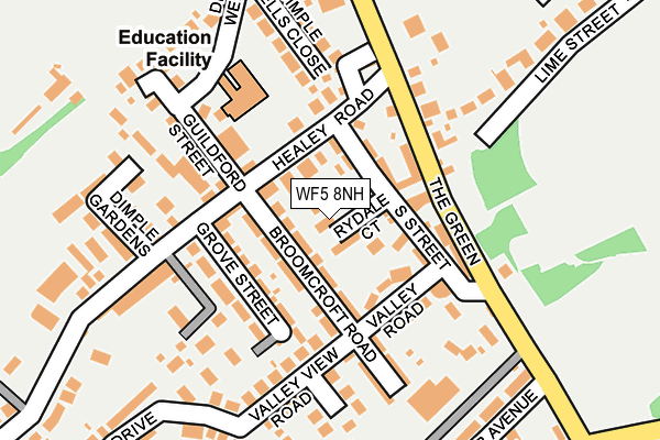 WF5 8NH map - OS OpenMap – Local (Ordnance Survey)