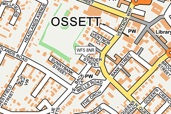 WF5 8NR map - OS OpenMap – Local (Ordnance Survey)