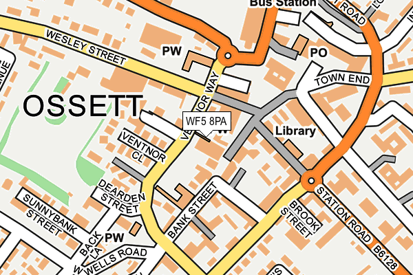 WF5 8PA map - OS OpenMap – Local (Ordnance Survey)