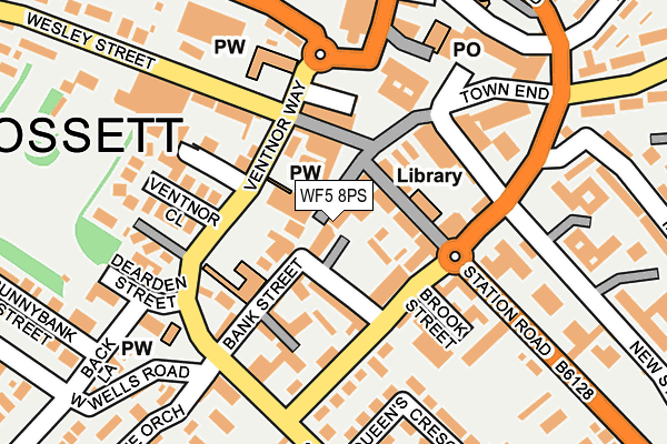 WF5 8PS map - OS OpenMap – Local (Ordnance Survey)