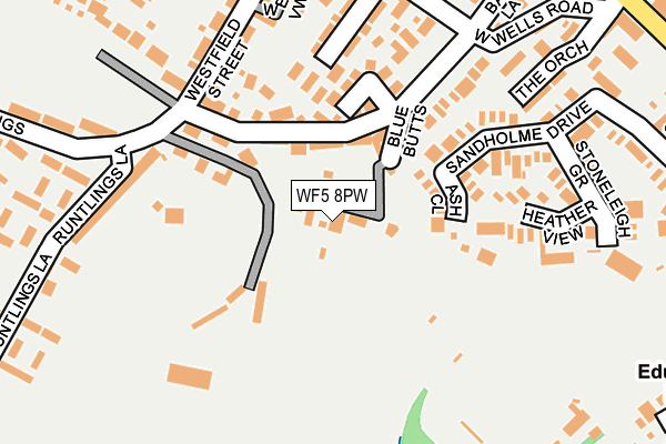 WF5 8PW map - OS OpenMap – Local (Ordnance Survey)