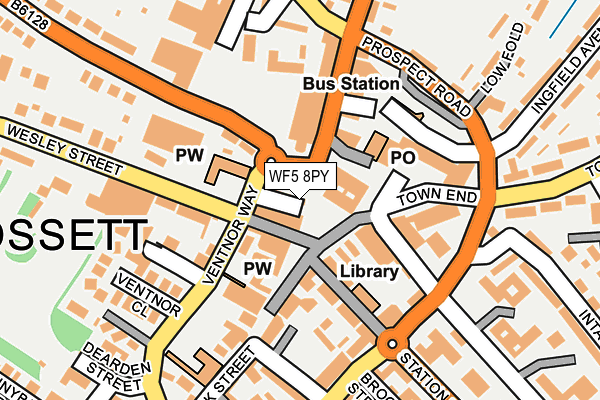 WF5 8PY map - OS OpenMap – Local (Ordnance Survey)