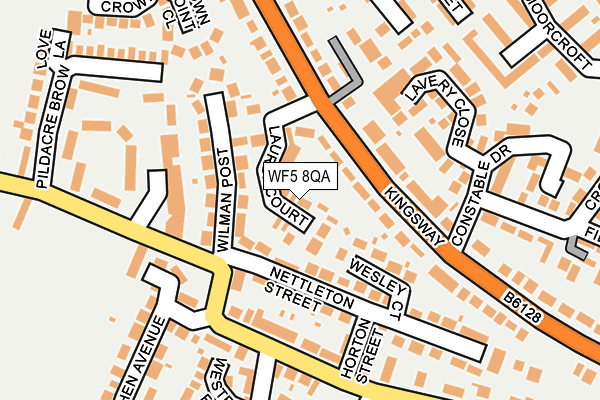WF5 8QA map - OS OpenMap – Local (Ordnance Survey)