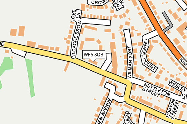 WF5 8QB map - OS OpenMap – Local (Ordnance Survey)