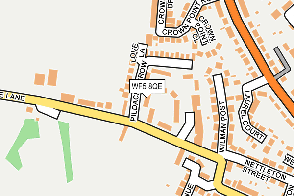 WF5 8QE map - OS OpenMap – Local (Ordnance Survey)