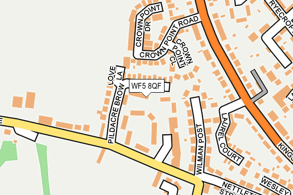 WF5 8QF map - OS OpenMap – Local (Ordnance Survey)